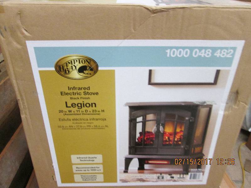 lot 83 image: Infrared electric fireplace stove (...