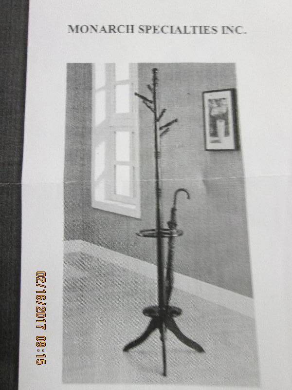 lot 112 image: monarch wood multiple coat hook ...