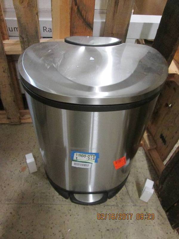 lot 115 image: 13 gallon step garbage can dent on ...