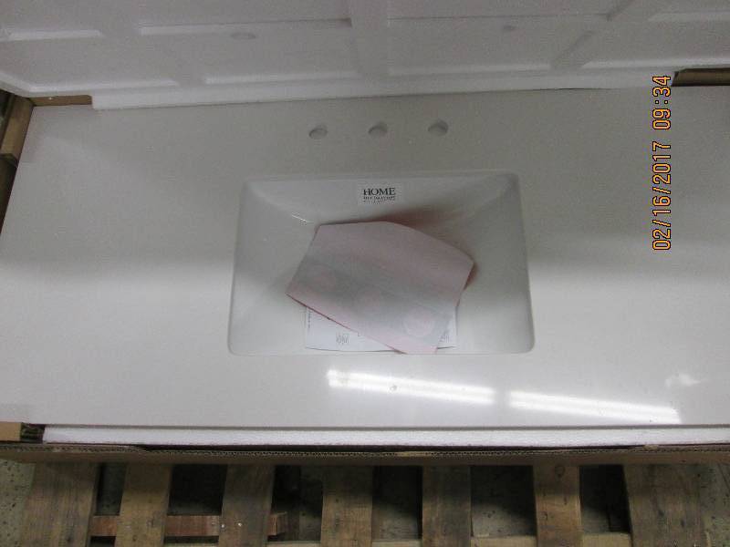 lot 117 image: marble engineered stone vanity top ...