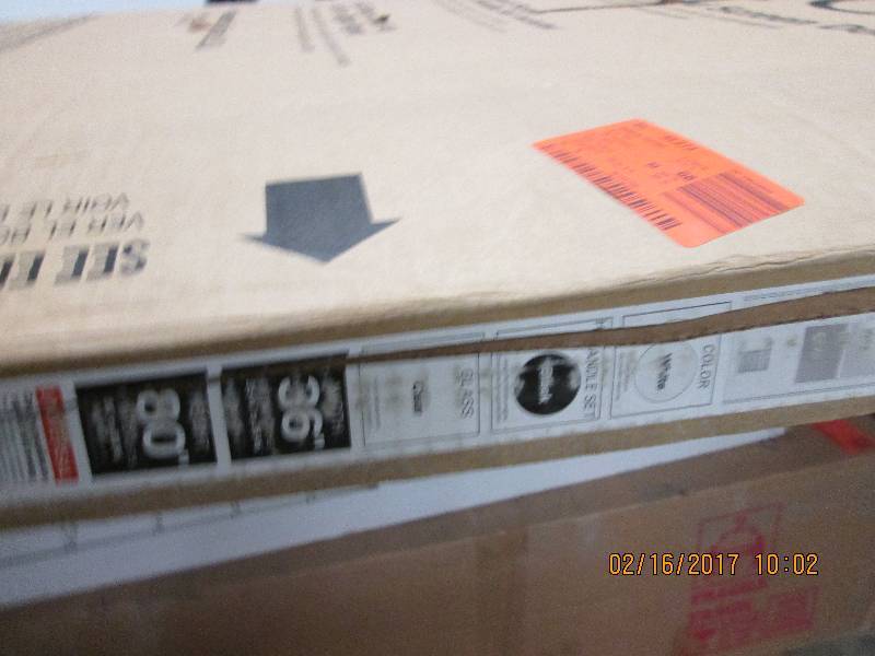 lot 120 image: 36w x 80 L white self storing sto...