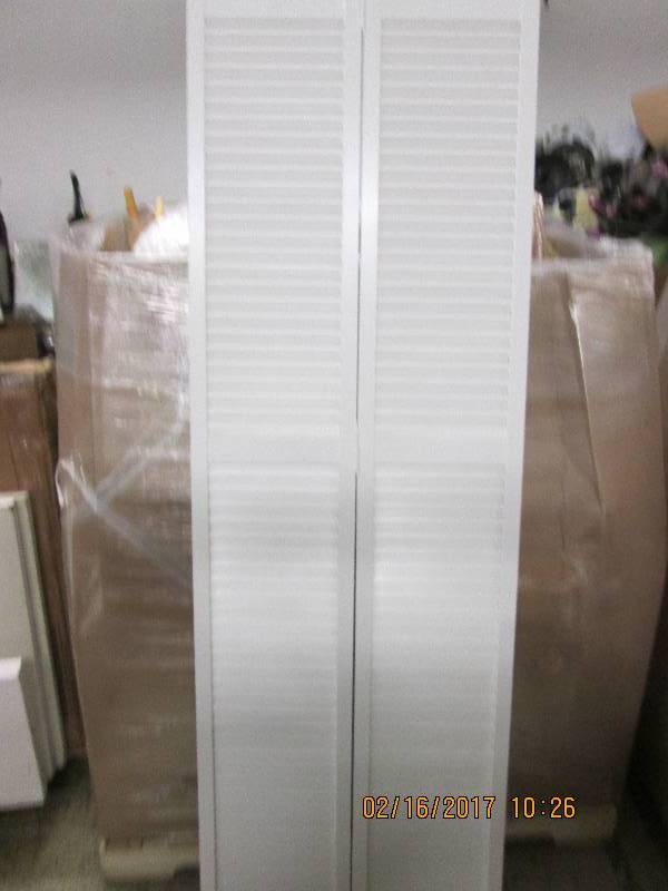 lot 125 image: White bifold door 24W X 78 L...