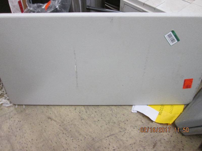 lot 142 image: 4 foot table with foldable legs 1 c...