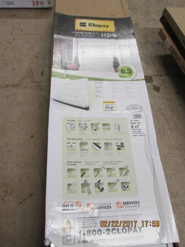 lot 172 image: clopay 8 foot by 7 foot insulated g...