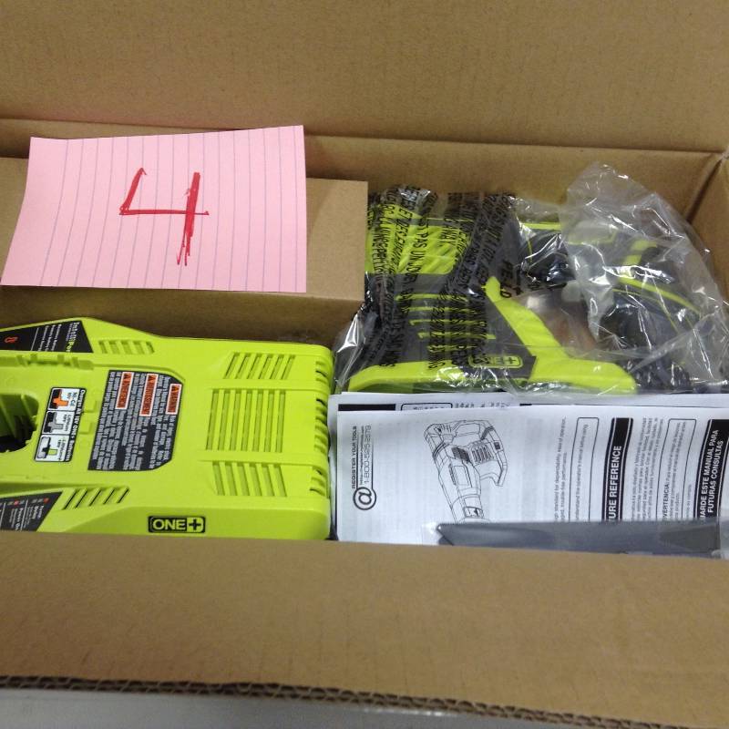 lot 4 image: Ryobi ONE 18-Volt Lithium-Ion Cordless Combo Kit (3-Tool) never used
