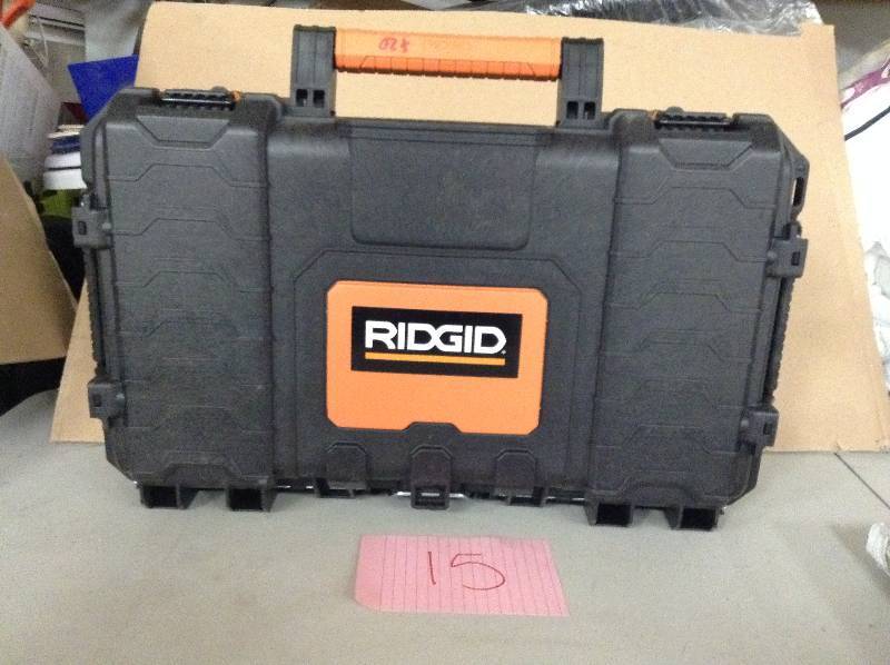 lot 15 image: RIDGID 22 in. Pro Organizer, Black Model#  222571 