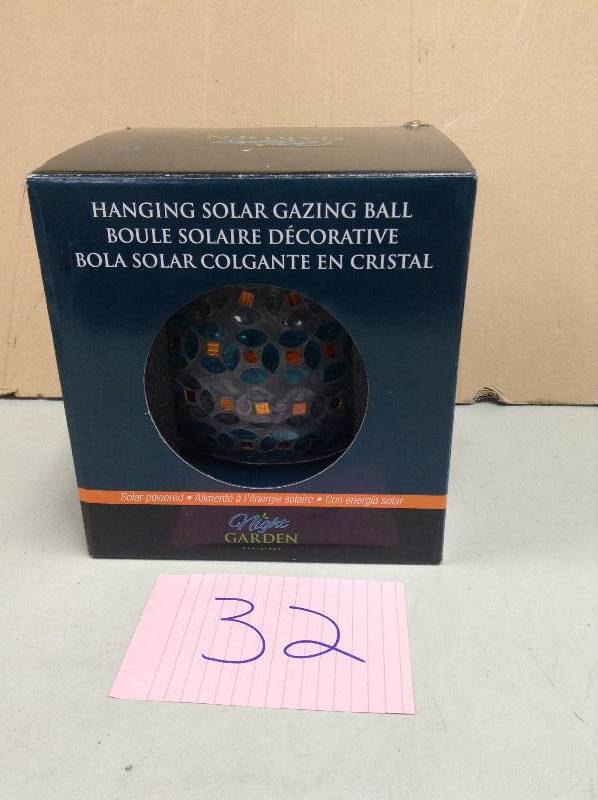 lot 32 image: Hanging Solar Gazing Ball  New