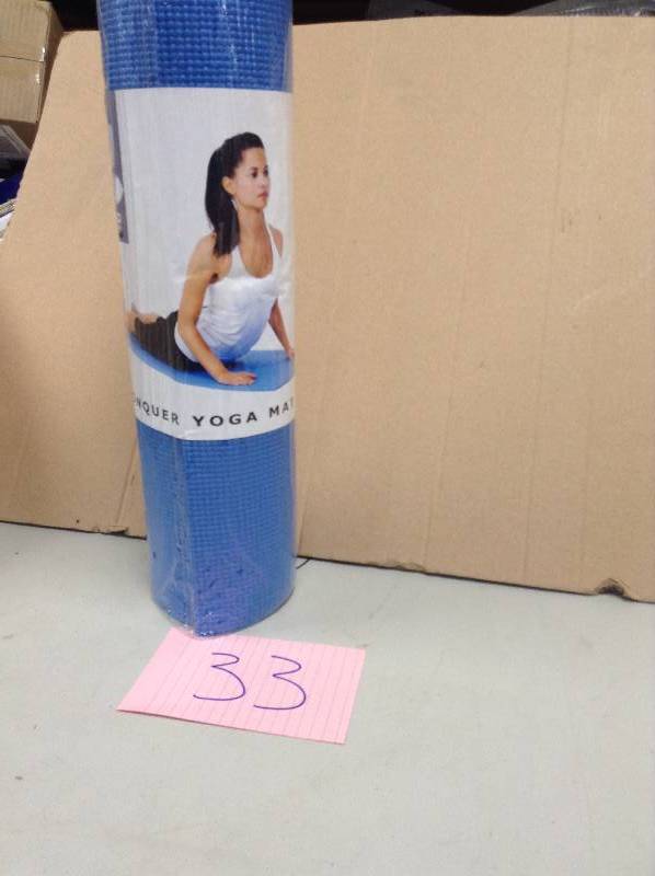 lot 33 image: Conquer 14 Deluxe Yoga Mat Non-Slip High Density PVC, New