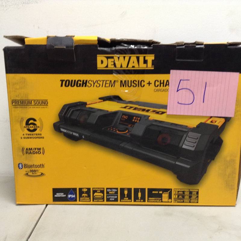 lot 51 image: DEWALT ToughSystem Music with Charger in working conditions