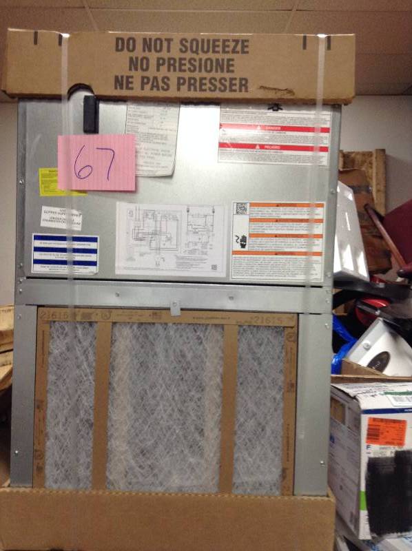 lot 67 image: AWUF360516 Wall Mounted Electric Heat Air Handler - 36,000 BTU  New