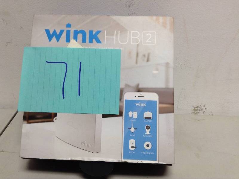 lot 71 image: Wink Hub 2 Wink allows smart products to work together through the Wink app open box never used