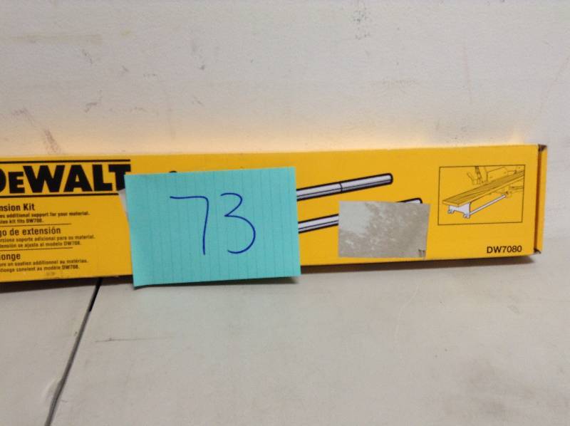 lot 73 image: DEWALT Extension Kit (for DW703, DW706, DW708, DW712, DW713, DW715, DW716, DW717, and DW718) open box never used