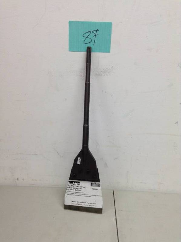 lot 87 image: Makita 6 in. Steel SDS-MAX Floor Scraper New