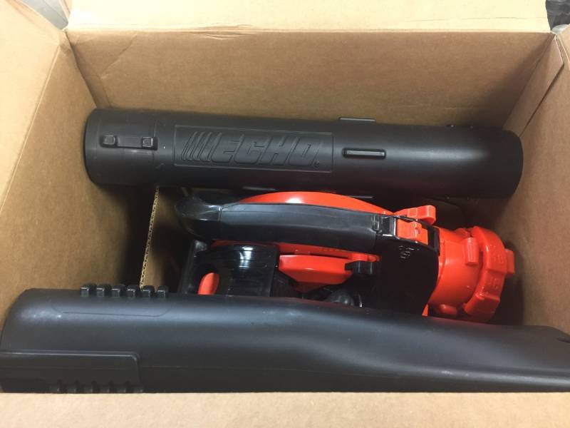 lot 121 image: ECHO 65dB(A) 191 MPH 354 CFM Low Noise Gas Leaf Blower open box never used