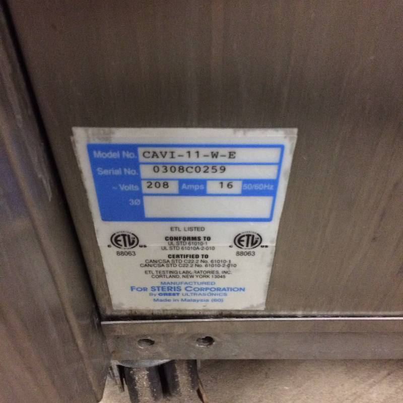 lot 1 image: WOWOW Retails USED $5000 LARGE STERIS Caviwave Ultrasonic Surgical Instruments Cleaner Console Infection Prevention - Stainless Needs Wipe Down Power Cord Removed - Unable To Test