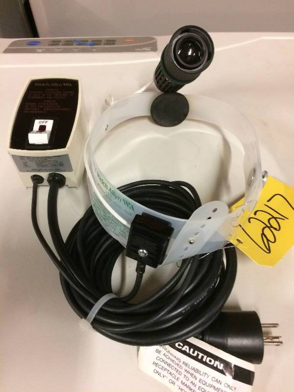 lot 20 image: Retails Used $450 Welch Allyn Exam Physicians Headlight Lamp Light 49003 with Power Supply Model 79003 - Super Nice Condition