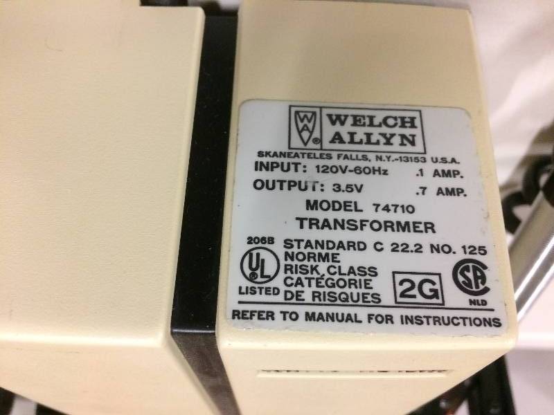 lot 26 image: Welch Allyn 74710 Wall Mount Ear Canal Mouth Illuminatory Transformer Set WOW WITH THE HEADS - Otoscope Ophthalmoscope Heads Sold On Ebay Recently For $300 Used