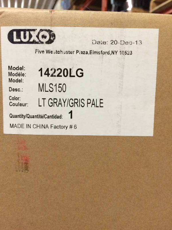 lot 76 image: Retails $240 New In Open Box Luxo 14220LG Gray 100W Incandescent Task Industrial Lighting w50-inch Arm for Medical Facilities