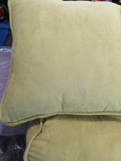 lot 83 image: Cool Lime Geen Lumbar Pillows and Throw Pillow