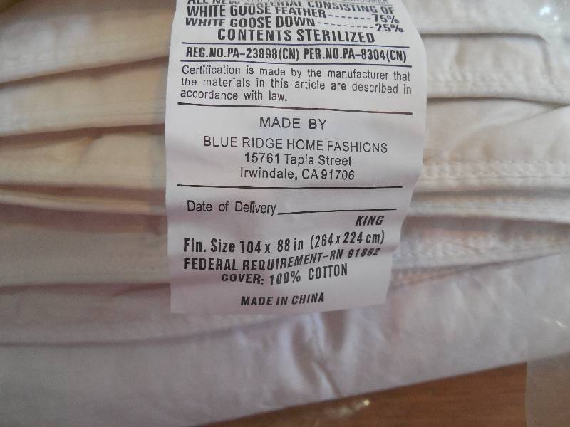 240 Thread Count All Season Down Comforter - king