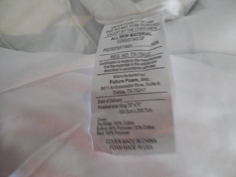 Future Foam Quilted Mattress Pad Cover KING
