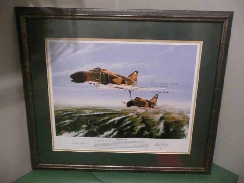 lot 5 image: Pardos Push Signed By Both Pilots - Approx 28wide 24high - Professionally Framed