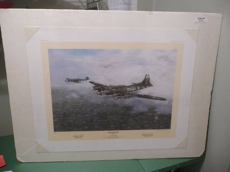 lot 12 image: The Gallant Joe - Signed By American & German Pilot - #936 of 1000 - (Famous Story) - Approx 36wide 25high