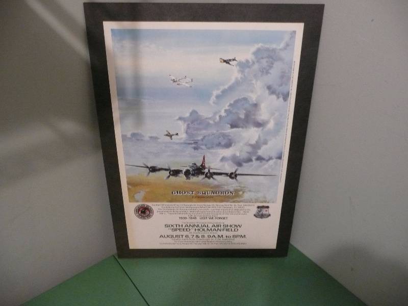 lot 19 image: Air Show Poster Sixth Annual Air Show Speed Holman Field  - Approx 17wide 23high - See Pictures