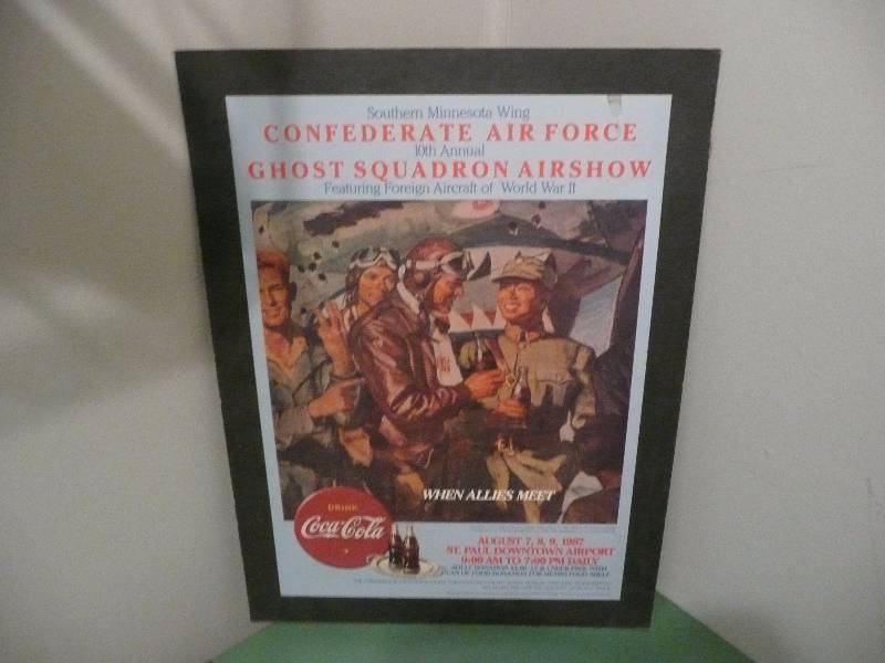 lot 20 image: Air Show Poster - Confederate Air Force 10th Annual Ghost Squadron Airshow  - Approx 15wide 21high - See Pictures
