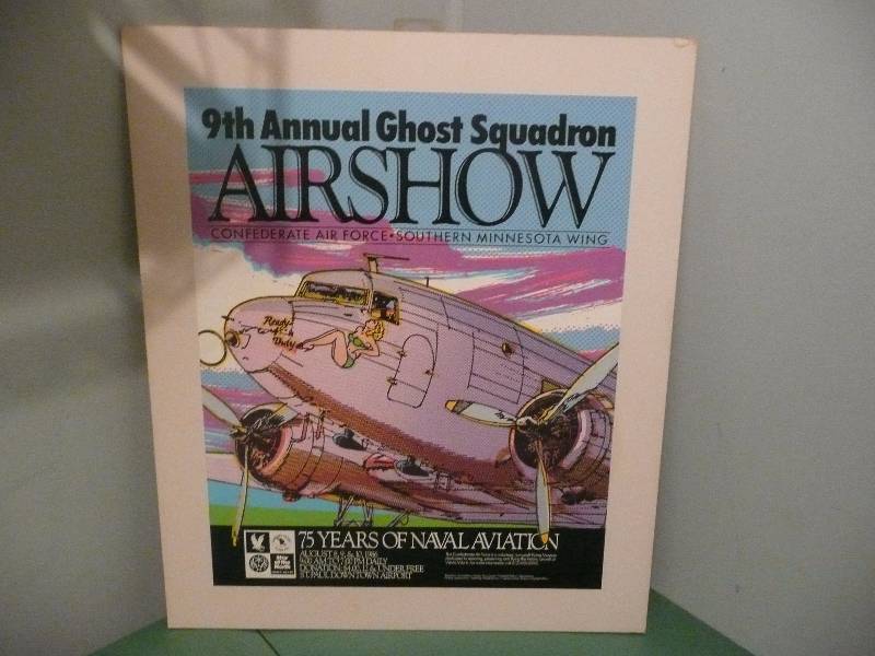lot 22 image: Air Show Poster - 9th Annual Ghost Squadron Airshow - Approx 20wide 24high - See Pictures