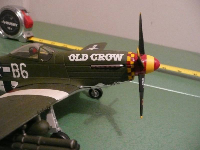 lot 26 image: Die Cast P51 Mustang, Old Crow, Bud Anderson