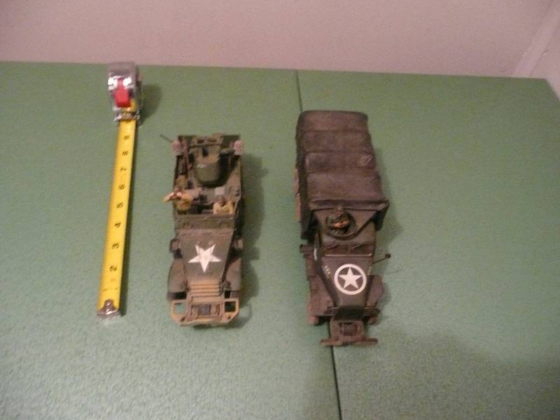 lot 51 image: American WWll US M16 Multiple Gun Motor, Carriage & Infantry Truck WCard Normandy, 1944
