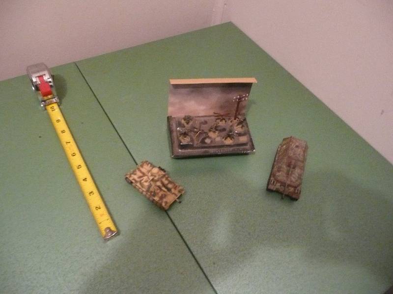 lot 61 image: German Tank & Soldier Display