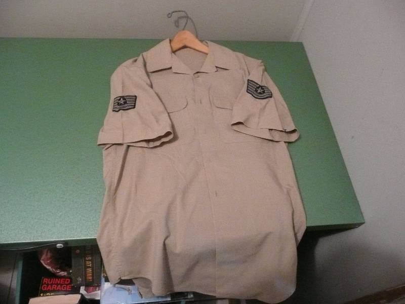 lot 93 image: Vintage US Air Force Shirt, Pants  WPatches - See Pictures
