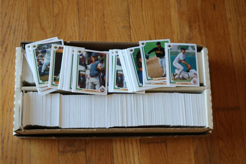 Box of 1991 Upper deck baseball car...