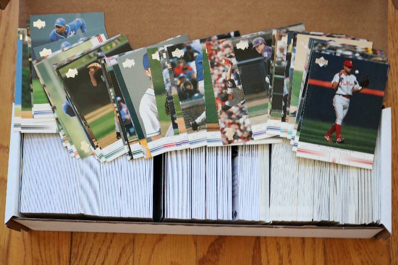 Box of 2008 Upperdeck baseball card...