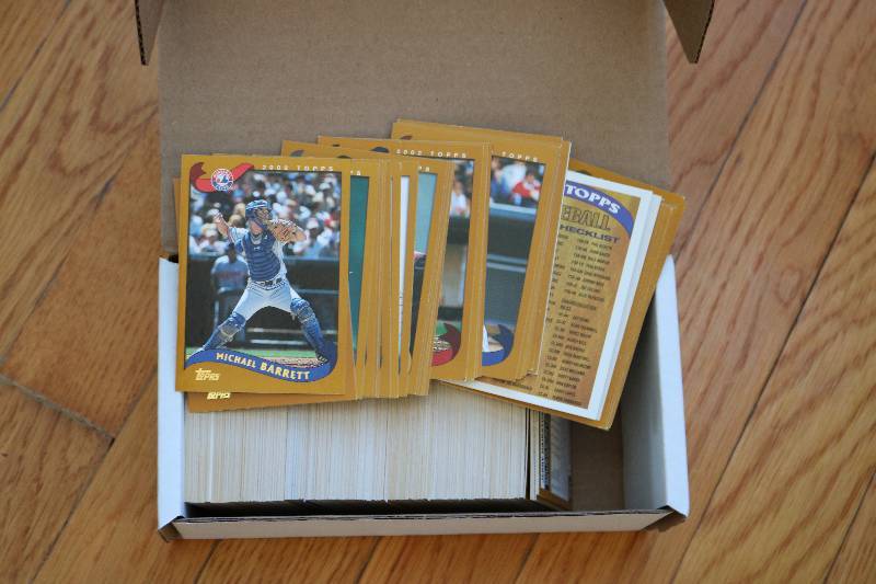 Box of 2002 Topps Baseball cards...
