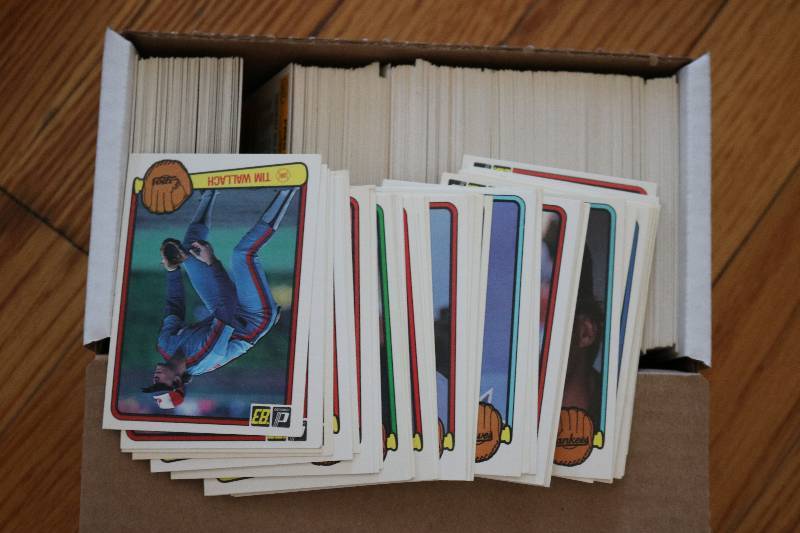 Box of 1983 Don Russ Baseball cards...