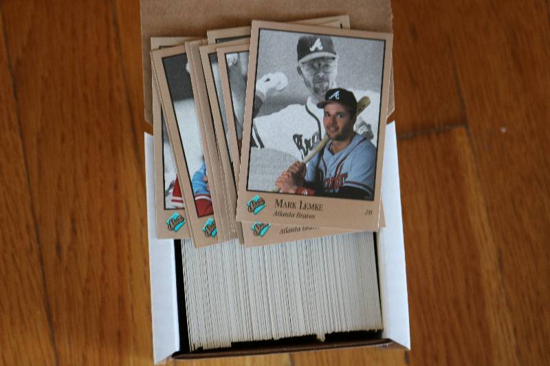 Box of 1992 Studio baseball cards...