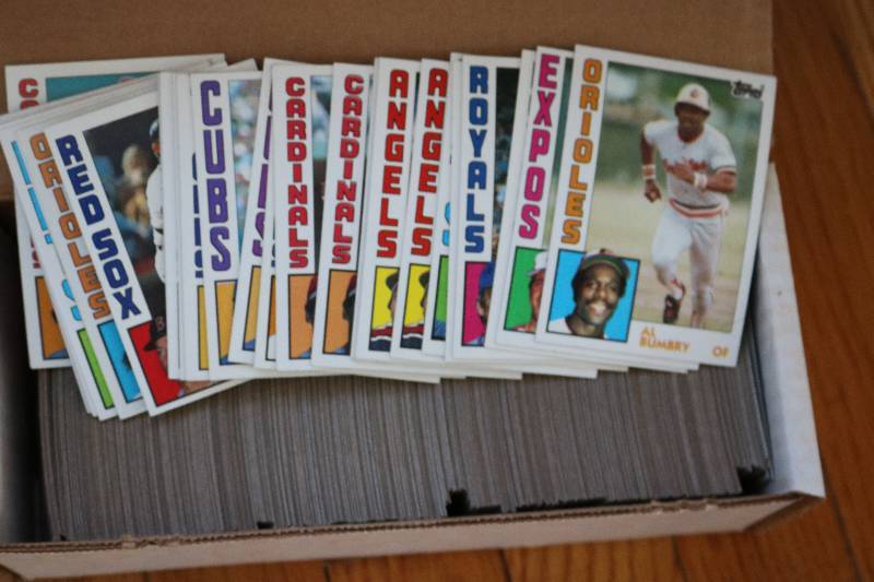 Box of1984 Topps Baseball cards...