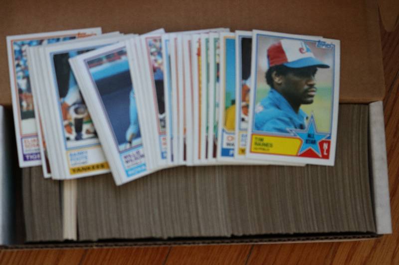 Box of 1983 Topps Baseball cards...