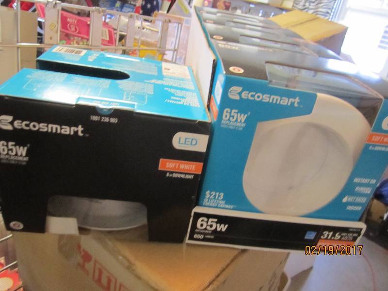 Lot of 5 Eco Smart 65 Watt LED 6 in...