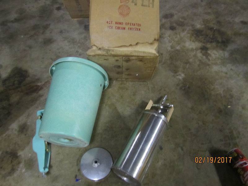 Vintage ice cream maker...
