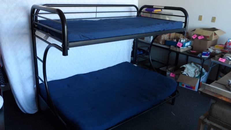 Black, Metal Bunk Bed