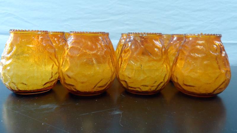 12 Amber Colored Candles