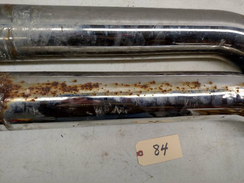 lot 84 image: (2) 5 x 36 Chrome Exhaust Pipes...