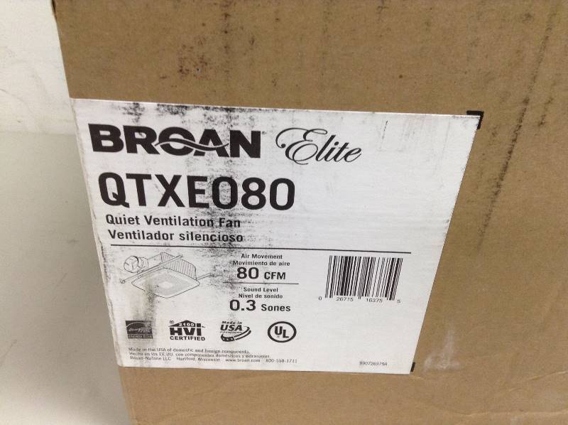 Broan QTXE080 Quiet Ventilation Fan never used