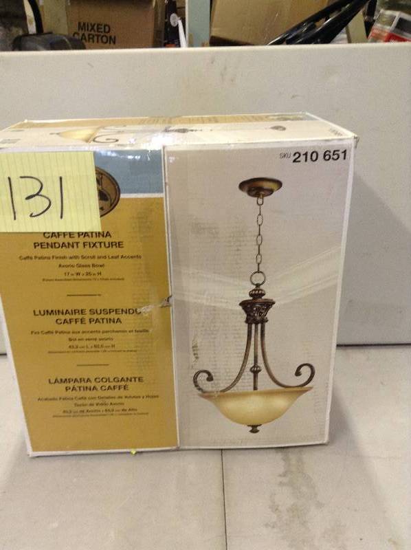 Hampton Bay Caf Patina Pendant Fixture