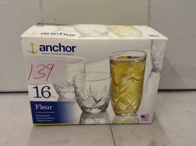 Anchor 16 Fleur Beverage Set New