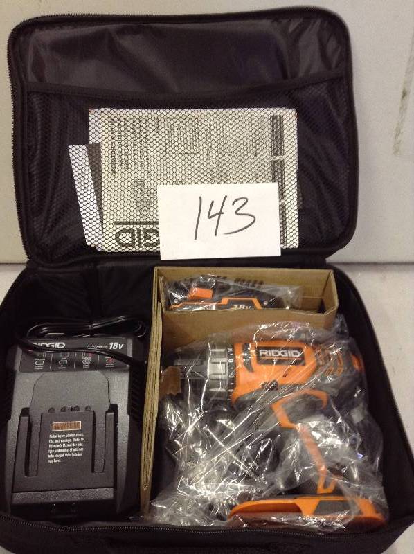 Ridgid R860052SBN 18V Li-Ion Cordless DrillDriver Kit, 12 Chuck Size
